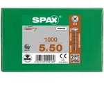 SPAX R&uuml;ckwandschraube Kreuzschlitz Z 4CUT Vollgewinde WIROX A3J 5x50 - 1000 Stk