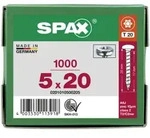 SPAX Halbrundkopf T-STAR plus 4CUT Vollgewinde Galvanisch blank verzinkt A2J 5x20 -