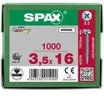 SPAX Halbrundkopf Kreuzschlitz Z 4CUT Vollgewinde WIROX A3J 3,5x16 - 1000 Stk