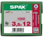 SPAX Halbrundkopf Kreuzschlitz Z 4CUT Vollgewinde WIROX A3J 3,5x12 - 1000 Stk