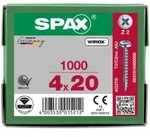 SPAX Halbrundkopf Kreuzschlitz Z 4CUT Vollgewinde WIROX A3J 4x20 - 1000 Stk