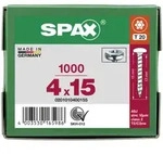 SPAX Halbrundkopf T-STAR plus 4CUT Vollgewinde WIROX A3J 4x15 - 1000 Stk