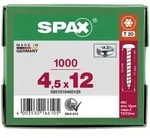 SPAX Halbrundkopf T-STAR plus 4CUT Vollgewinde Galvanisch blank verzinkt A2J 4,5x12 -
