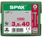 SPAX Halbrundkopf Kreuzschlitz Z 4CUT Vollgewinde WIROX A3J 3,5x40 - 1000 Stk