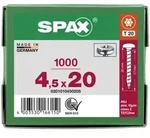 SPAX Halbrundkopf T-STAR plus 4CUT Vollgewinde WIROX A3J 4,5x20 - 1000 Stk