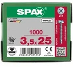 SPAX Halbrundkopf Kreuzschlitz Z 4CUT Vollgewinde WIROX A3J 3,5x25 - 1000 Stk