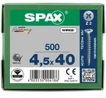 SPAX Senkkopf Kreuzschlitz Z - Vollgewinde WIROX A3J PZ2 - 4,5x40 - 500 Stk