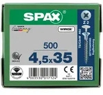 SPAX Senkkopf Kreuzschlitz Z Mit Kopfbohrung Vollgewinde WIROX A3J PZ2 - 4,5x35 - 500