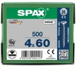 SPAX Senkkopf Kreuzschlitz Z - Vollgewinde WIROX A3J PZ2 - 4x60 - 500 Stk