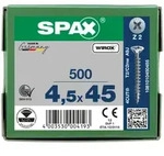 SPAX Senkkopf Kreuzschlitz Z - Vollgewinde WIROX A3J PZ2 - 4,5x45 - 500 Stk