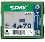 SPAX Senkkopf Kreuzschlitz Z Mit Kopfbohrung Vollgewinde WIROX A3J PZ2 - 4,5x70 - 500