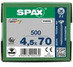 SPAX Senkkopf Kreuzschlitz Z - Vollgewinde WIROX A3J PZ2 - 4,5x70 - 500 Stk