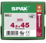 SPAX Halbrundkopf T-STAR plus 4CUT Vollgewinde WIROX A3J 4,5x45 - 500 Stk