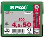 SPAX Halbrundkopf Kreuzschlitz Z 4CUT Vollgewinde WIROX A3J 4,5x50 - 500 Stk