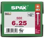 SPAX Halbrundkopf T-STAR plus 4CUT Vollgewinde Galvanisch blank verzinkt A2J 6x25 -