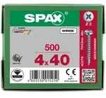 SPAX Halbrundkopf Kreuzschlitz Z 4CUT Vollgewinde WIROX A3J 4x40 - 500 Stk