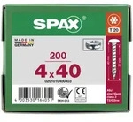 SPAX Halbrundkopf T-STAR plus 4CUT Vollgewinde WIROX A3J 4x40 - 200 Stk