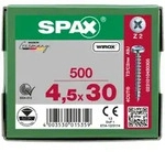 SPAX Halbrundkopf Kreuzschlitz Z 4CUT Vollgewinde WIROX A3J 4,5x30 - 500 Stk