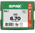SPAX Senkkopf T-STAR plus - Vollgewinde WIROX A3J T30 - 6x70 - 100 Stk