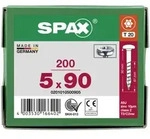 SPAX Halbrundkopf T-STAR plus 4CUT Teilgewinde Galvanisch blank verzinkt A2J 5x90 -