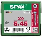 SPAX Halbrundkopf Kreuzschlitz Z 4CUT Vollgewinde WIROX A3J 5x45 - 200 Stk