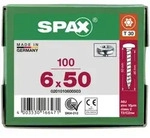 SPAX Halbrundkopf T-STAR plus 4CUT Vollgewinde Galvanisch blank verzinkt A2J 6x50 -