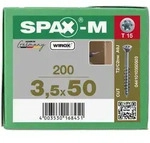 SPAX-M Senkkopf T-STAR plus - Kleiner Fr&auml;skopf Teilgewinde WIROX A3J T15 - 3,5x50 -