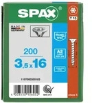 SPAX Senkkopf T-STAR plus - Vollgewinde Edelstahl rostfrei A2 1.4567 T15 - 3,5x16 -