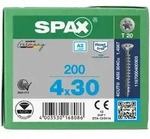 SPAX Senkkopf T-STAR plus - Vollgewinde Edelstahl rostfrei A2 1.4567 T20 - 4x30 - 200
