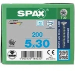 SPAX Senkkopf T-STAR plus - Vollgewinde Edelstahl rostfrei A2 1.4567 T20 - 5x30 - 200