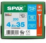 SPAX Senkkopf T-STAR plus - Vollgewinde Edelstahl rostfrei A2 1.4567 T20 - 4,5x35 -