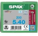 SPAX Halbrundkopf T-STAR plus 4CUT Vollgewinde Edelstahl rostfrei A2 1.4567 5x40 -