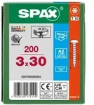 SPAX Halbrundkopf T-STAR plus 4CUT Vollgewinde Edelstahl rostfrei A2 1.4567 3x30 -