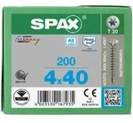 SPAX Linsensenkkopf T-STAR plus 4CUT Vollgewinde Edelstahl rostfrei A2 1.4567 - 4x40