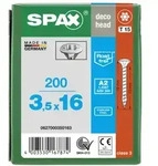 SPAX Linsensenkkopf T-STAR plus 4CUT Vollgewinde Edelstahl rostfrei A2 1.4567 -
