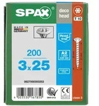 SPAX Linsensenkkopf T-STAR plus 4CUT Vollgewinde Edelstahl rostfrei A2 1.4567 - 3x25