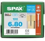 SPAX Tellerkopf 6 mm T-STAR plus 4CUT Vollgewinde Edelstahl rostfrei A2 1.4567 6x80 -