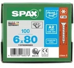 SPAX Senkkopf T-STAR plus - Vollgewinde Edelstahl rostfrei A2 1.4567 T30 - 6x80 - 100