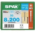 SPAX Tellerkopf 8 mm T-STAR plus 4CUT Teilgewinde Edelstahl rostfrei A2 1.4567 8x200