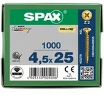 SPAX Senkkopf Kreuzschlitz Z - Vollgewinde YELLOX A2L PZ2 - 4,5x25 - 1000 Stk