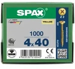 SPAX Senkkopf Kreuzschlitz Z - Teilgewinde YELLOX A2L PZ2 - 4x40 - 1000 Stk