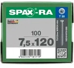SPAX-RA Flachsenkkopf T-STAR plus Vollgewinde WIROX A3J 7,5x120 - 100 Stk