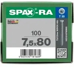 SPAX-RA Flachsenkkopf T-STAR plus Vollgewinde WIROX A3J 7,5x80 - 100 Stk