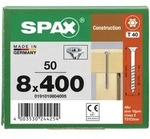 SPAX Senkkopf 8 mm T-STAR plus - Teilgewinde WIROX A3J T40 - 8x400 - 50 Stk