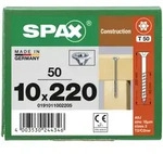 SPAX Senkkopf 10 mm T-STAR plus - Teilgewinde WIROX A3J T50 - 10x220 - 50 Stk