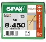 SPAX Senkkopf 8 mm T-STAR plus - Vollgewinde WIROX A3J T40 - 8x450 - 50 Stk