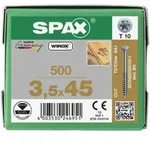 SPAX Dielenschraube Teilgewinde Senkkopf - T-STAR plus T10 WIROX 3,5x45 - 500 Stk