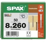 SPAX Senkkopf 8 mm T-STAR plus - Teilgewinde WIROX A3J T40 - 8x260 - 50 Stk