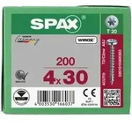 SPAX Halbrundkopf T-STAR plus 4CUT Vollgewinde WIROX A3J 4x30 - 200 Stk