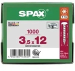 SPAX Halbrundkopf T-STAR plus 4CUT Vollgewinde Galvanisch blank verzinkt A2J 3,5x12 -
